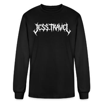 Jess.Travel Metal Logo - Men's Long Sleeve T-Shirt - black - Front