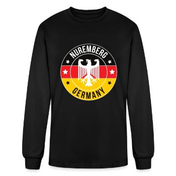 Nuremberg Germany Eagle Flag Crest - Men's Long Sleeve T-Shirt - black - Front