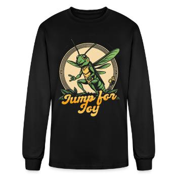 Grasshopper Jump For Joy - Men's Long Sleeve T-Shirt - black - Front