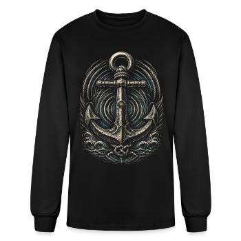 Sailors Sea Shanty - Men's Long Sleeve T-Shirt - black - Front