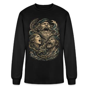 Sailors Sea Shanty - Men's Long Sleeve T-Shirt - black - Front
