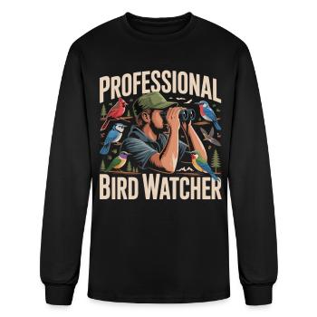 Professional Bird Watcher Bird Watcher - Men's Long Sleeve T-Shirt - black - Front
