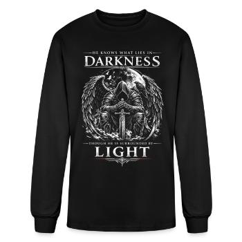 Darkness and Light Fallen Angel Gothic Art - Men's Long Sleeve T-Shirt - black - Front