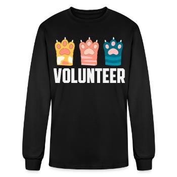 Volunteer Animal Rescue Shelter Cats - Men's Long Sleeve T-Shirt - black - Front
