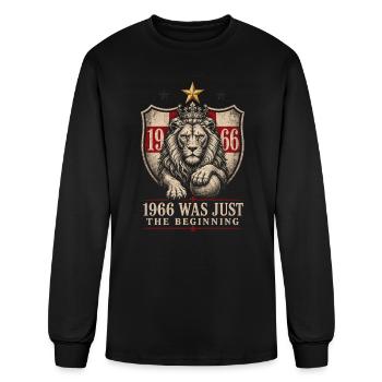 England 1966 Vintage Lion Football Design - Men's Long Sleeve T-Shirt - black - Front
