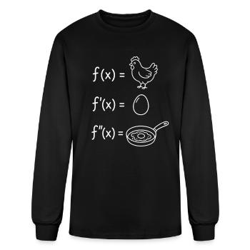 Dérivées mathématiques amusantes - T-shirt à manches longues Homme - noir - Devant