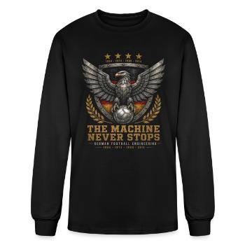 Germany Machine Football Fan Tee - Men's Long Sleeve T-Shirt - black - Front