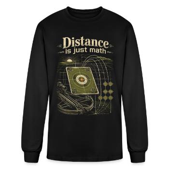 La distance pour un sport d’arbalète n’est qu’une question de calculs - T-shirt à manches longues Homme - noir - Devant