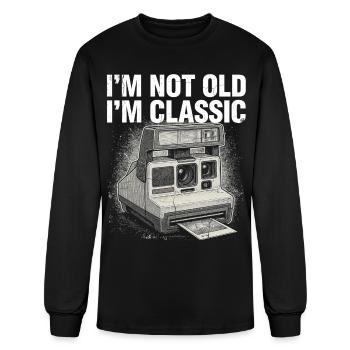Not Old, Classic: Retro Polaroid - Men's Long Sleeve T-Shirt - black - Front
