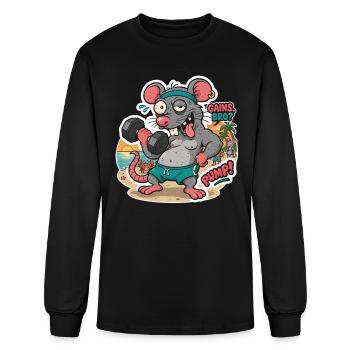 Beach Rat Gains - Men's Long Sleeve T-Shirt - black - Front