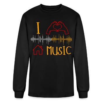 I love house music Gifts - Men's Long Sleeve T-Shirt - black - Front