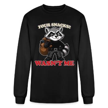 Your Snacks Wasn’t Me Funny Raccoon Thief Mascot - Men's Long Sleeve T-Shirt - black - Front