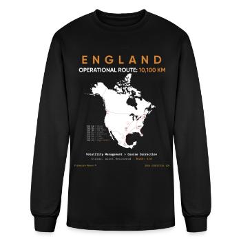 England Football 2026 Tactical Route Radar Map - Men's Long Sleeve T-Shirt - black - Front