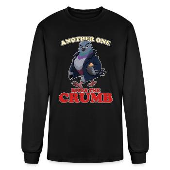 Another One Bites the Crumb Funny pigeon gangster - Men's Long Sleeve T-Shirt - black - Front