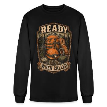 Search And Rescue SAR Team Ready When Called - Men's Long Sleeve T-Shirt - black - Front