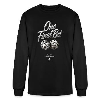 One Final Bet | Roller Casino Luxury Dice Silver - Men's Long Sleeve T-Shirt - black - Front
