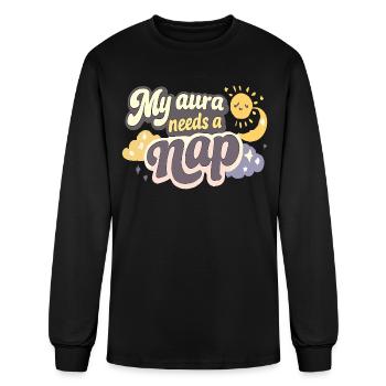 My Aura Needs a Nap - Men's Long Sleeve T-Shirt - black - Front