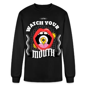 Watch Your Mouth Eye Burst - Men's Long Sleeve T-Shirt - black - Front