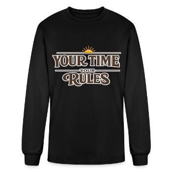 Your Time Your Rules - Men's Long Sleeve T-Shirt - black - Front