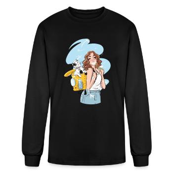 Dandelion Whimsy Traveler - Men's Long Sleeve T-Shirt - black - Front