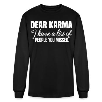 karma - Men's Long Sleeve T-Shirt - black - Front