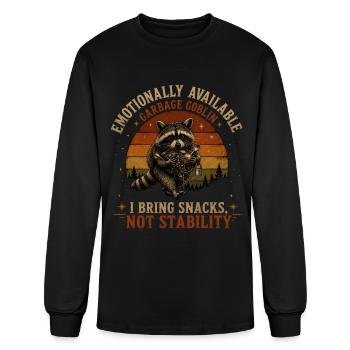 Emotionally Available Garbage Goblin Shirt | Funny - Men's Long Sleeve T-Shirt - black - Front