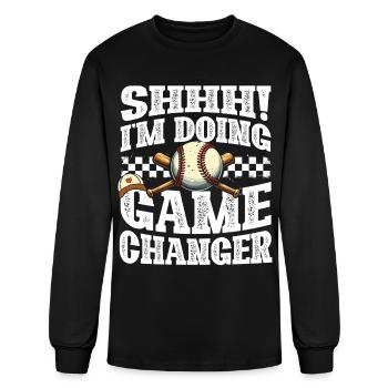 Shhh I'm Doing Gamechanger Player Coach Sports  - Men's Long Sleeve T-Shirt - black - Front