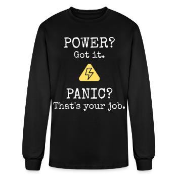 Funny Electrician | Power? Got it. - Men's Long Sleeve T-Shirt - black - Front