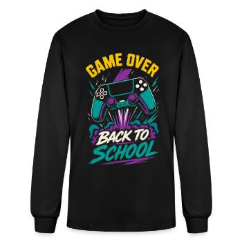 Game Over Back to School - Men's Long Sleeve T-Shirt - black - Front