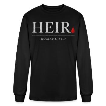 Heir Romans 8:17 Christian Faith Verse - Men's Long Sleeve T-Shirt - black - Front
