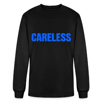 Careless T-shirt - Men's Long Sleeve T-Shirt - black - Front