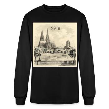 Vintage-Cologne-Cathedral-Köln-KölnerDom - Men's Long Sleeve T-Shirt - black - Front