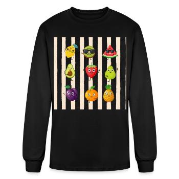 Happy Fruit Squad - Men's Long Sleeve T-Shirt - black - Front