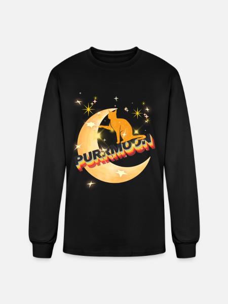 PURRMOON - Men's Long Sleeve T-Shirt - black