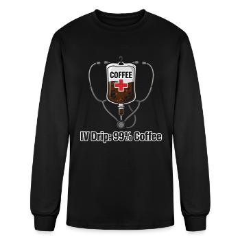 IV Drip Coffee Medical Brew - Men's Long Sleeve T-Shirt - black - Front
