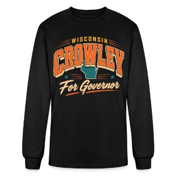 David Crowley for Wisconsin Governor 2026 - Men's Long Sleeve T-Shirt - black - Front
