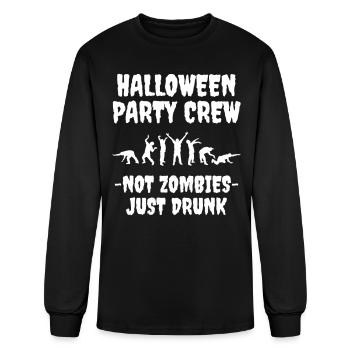 Halloween Party Crew Not Zombies Just Drunk - Men's Long Sleeve T-Shirt - black - Front