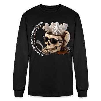 Funny Skeleton Coffee - Men's Long Sleeve T-Shirt - black - Front