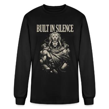 Built in Silence Lion Sentinel - Men's Long Sleeve T-Shirt - black - Front