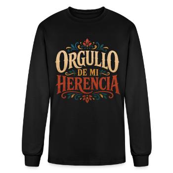 Orgullo De Mi Herencia Spanish Pride Vintage - Men's Long Sleeve T-Shirt - black - Front