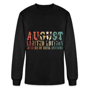 august 1973 Anniversary august 1973 august - Men's Long Sleeve T-Shirt - black - Front