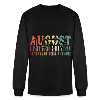 august 1978 Anniversary august 1978 august - Men's Long Sleeve T-Shirt - black - Front