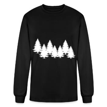 Trees - Men's Long Sleeve T-Shirt - black - Front