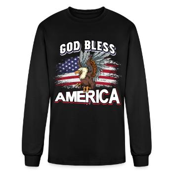 American Patriot Patriotic Shirts - Men's Long Sleeve T-Shirt - black - Front