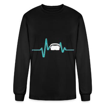 Réalité Virtuelle VR Player Casque Retro Gamer - T-shirt à manches longues Homme - noir - Devant