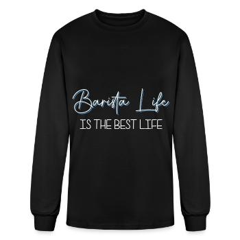 Espresso Coffee Bean Morning Grouch Bar - Men's Long Sleeve T-Shirt - black - Front