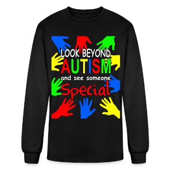 Autistic, autism - Men's Long Sleeve T-Shirt - black - Front