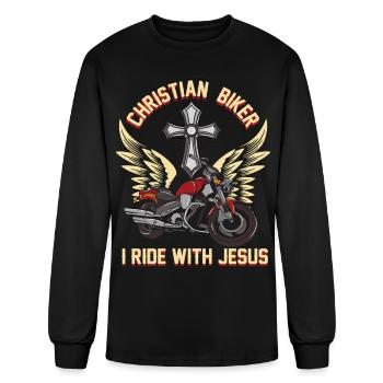 motorcycle motorcycle chopperChristian Motorcycle - Men's Long Sleeve T-Shirt - black - Front