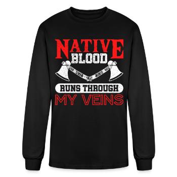 Native American Pride Native American Gift - Men's Long Sleeve T-Shirt - black - Front