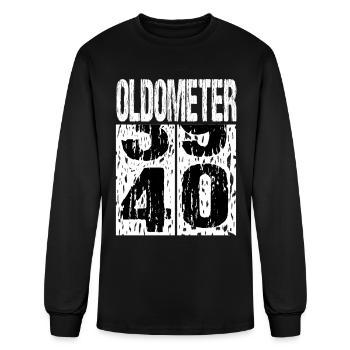 oldometer 40 years 40th Birthday Gift 39-40 - Men's Long Sleeve T-Shirt - black - Front